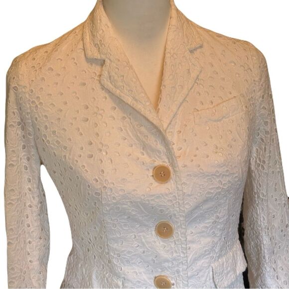 Talbots White Eyelet Blazer | EUC | 4p - Picture 2 of 6